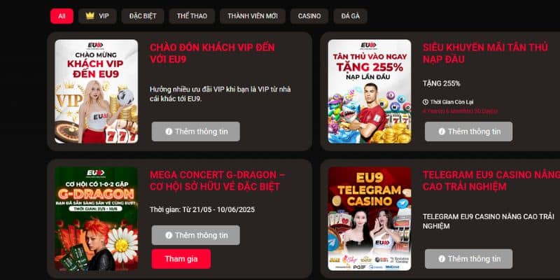 đăng ký tài khoản EU9